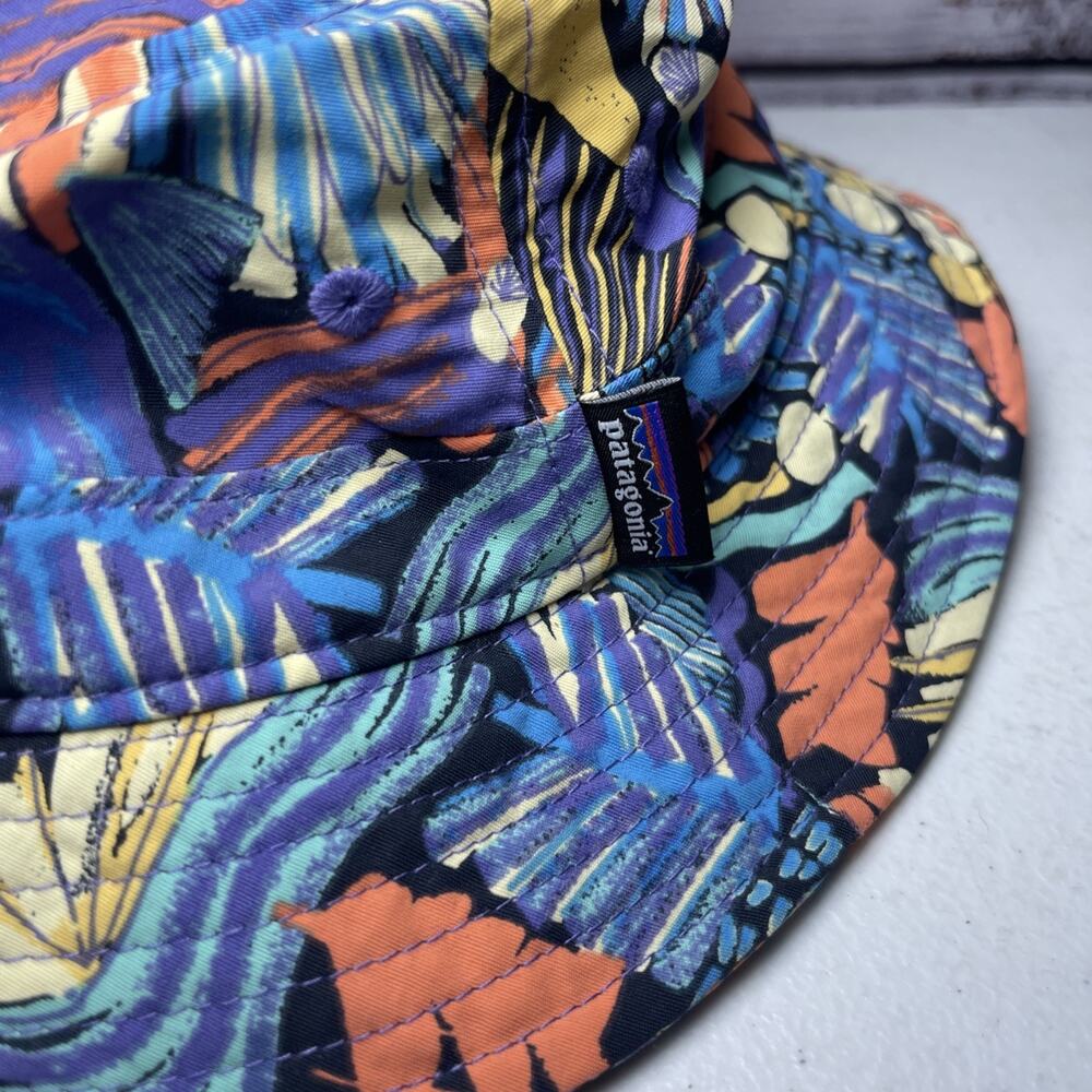 Patagonia Bucket Hat Sun Cap Unisex Men’s Sz Small 50th Anniversary 100% Nylon - Picture 2 of 9